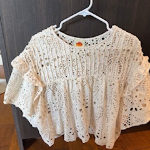 FARM Rio Off white Palm Tree Richilier Blouse - Size L - Picture 3 of 3